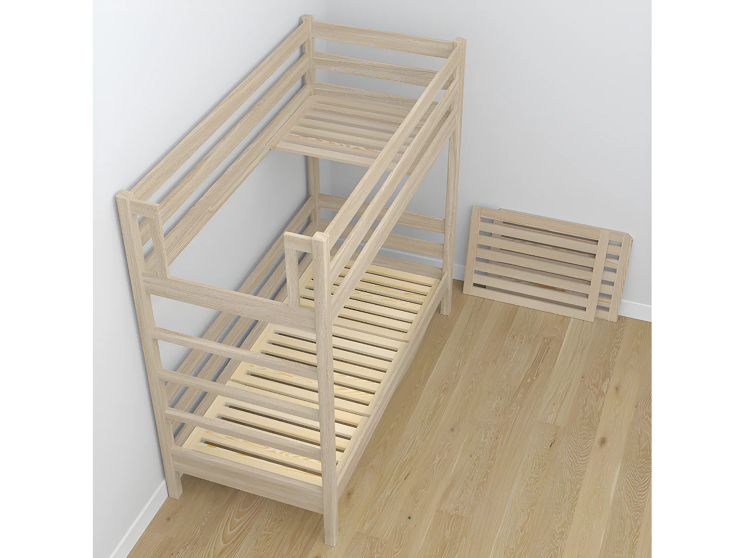 ETAGENBETT N03 mit Matratzenschublade Sonoma Eiche 80x190