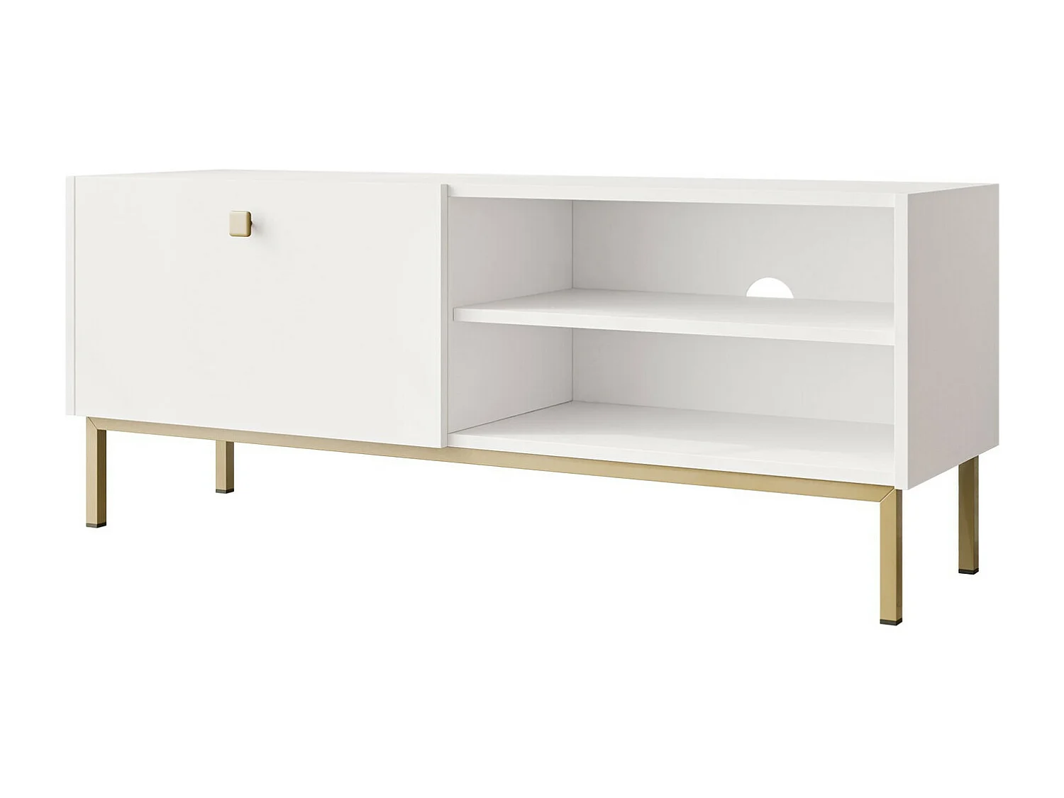 Meuble TV Comfivo Nunove 103, Blanc, 120x48x35cm