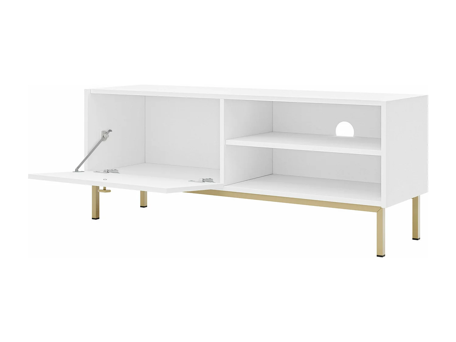Meuble TV Comfivo Nunove 103, Blanc, 120x48x35cm