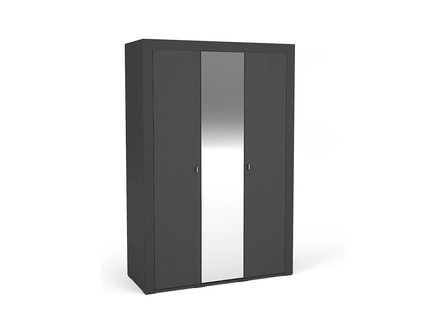 Armoire Mormavu 101, Chêne|Noir mat, 206x138x56cm, Portes d'armoire: Avec des charnières