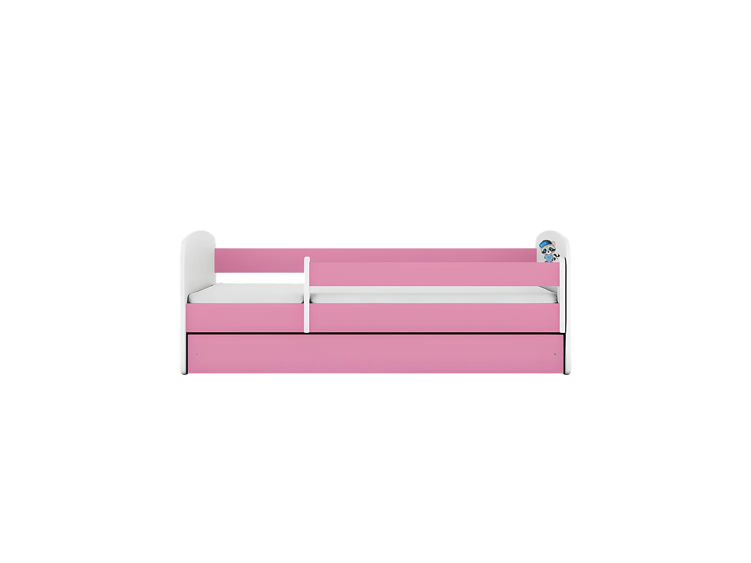 Lit babydreams raton laveur rose avec tiroir sans matelas 140/70
