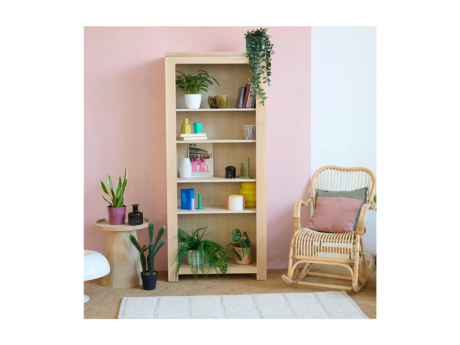 Bibliothèque moderne en chêne blanchi - BOSTON