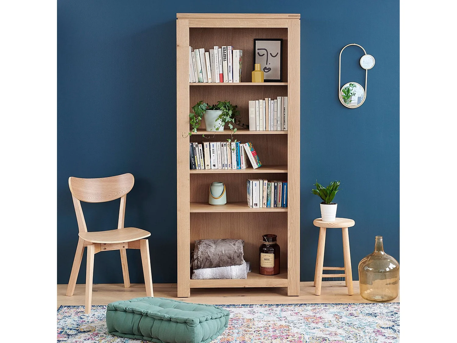 Bibliothèque moderne en chêne clair - BOSTON