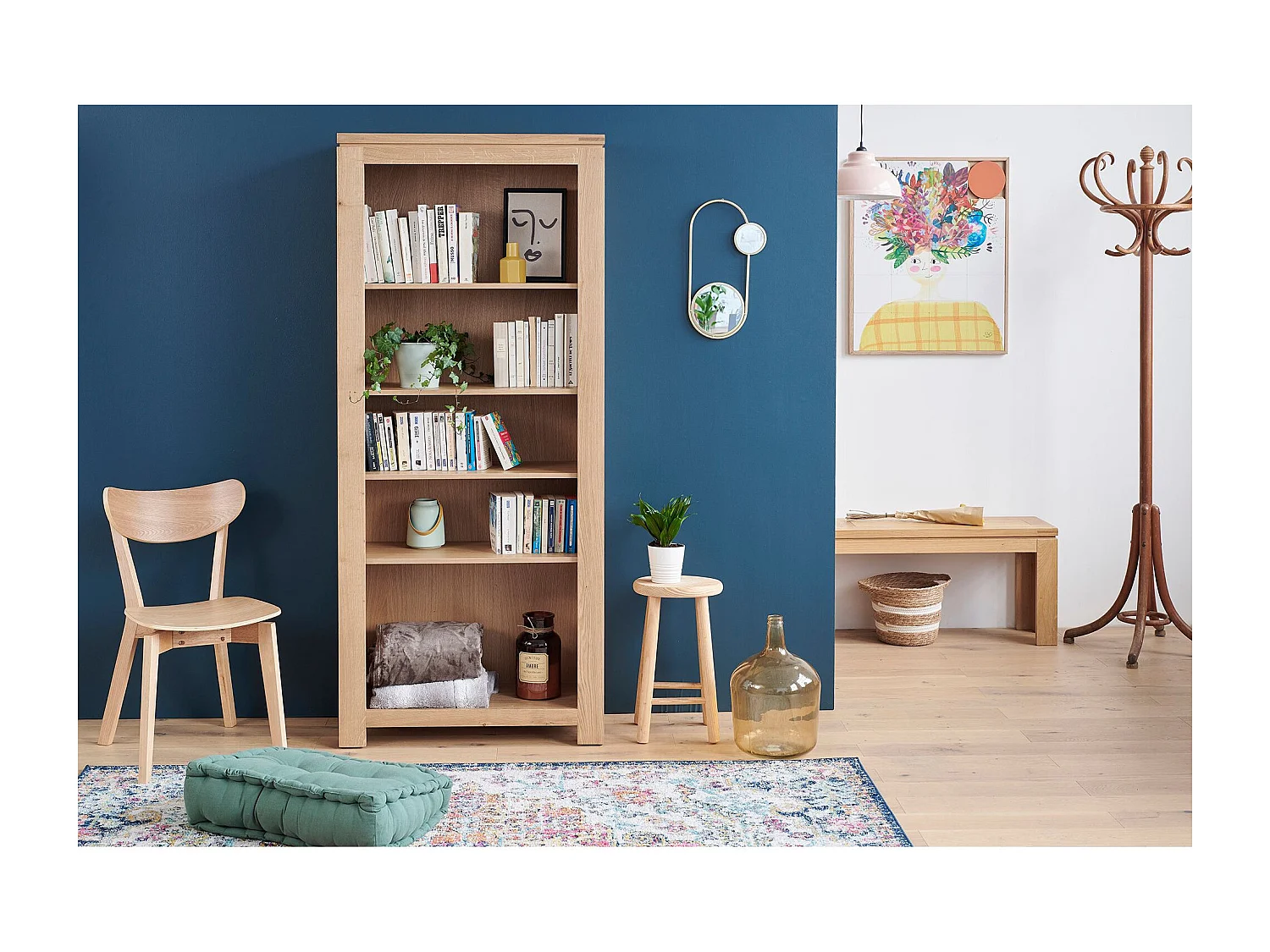 Bibliothèque moderne en chêne clair - BOSTON