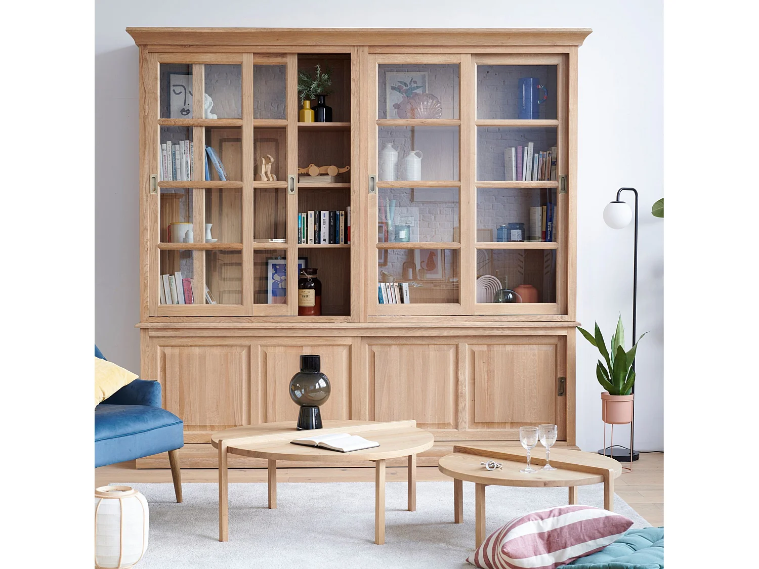 Bibliothèque 6 portes en Chêne - VICTORIA