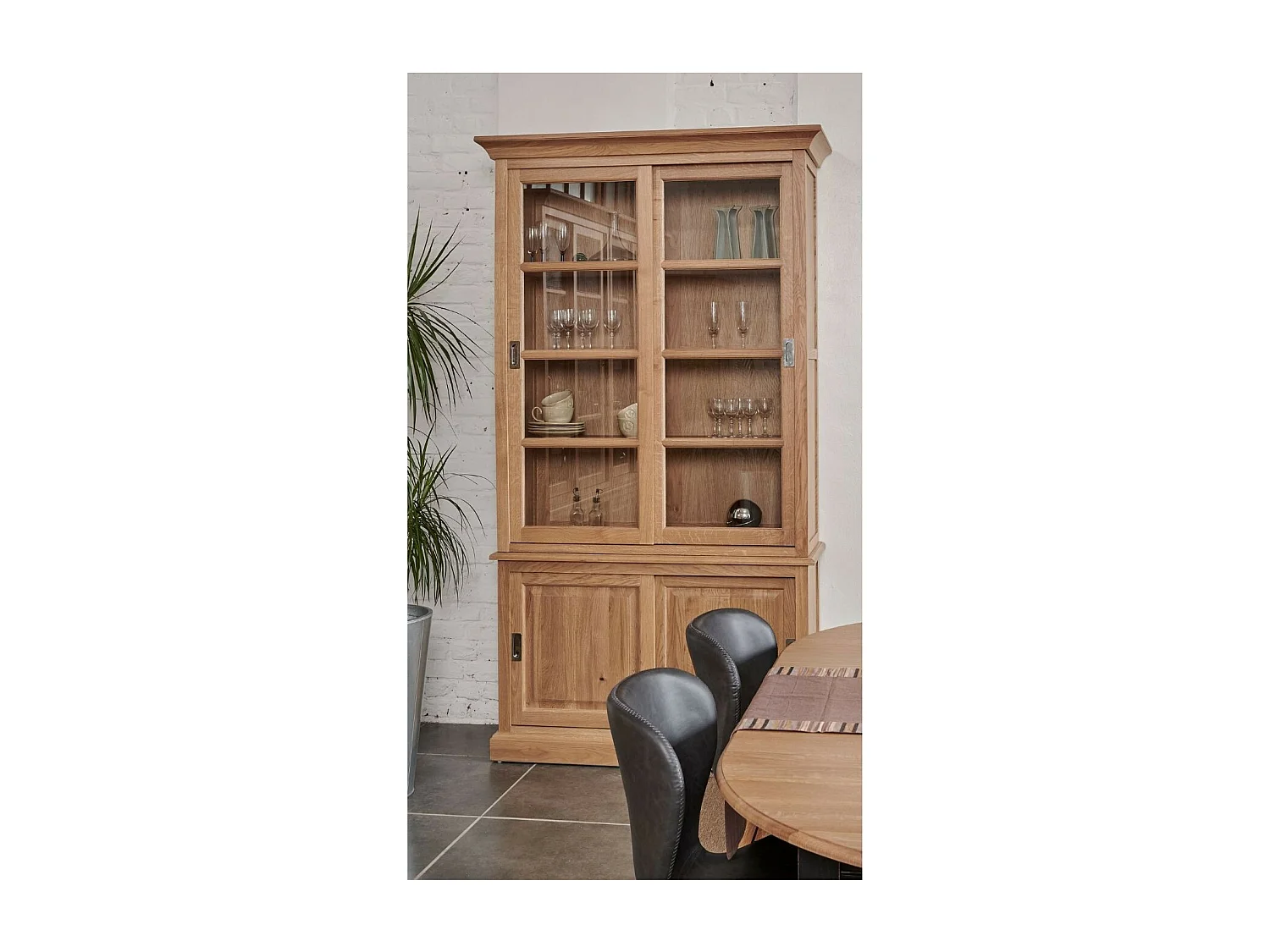 Bibliothèque 4 portes en Chêne - VICTORIA