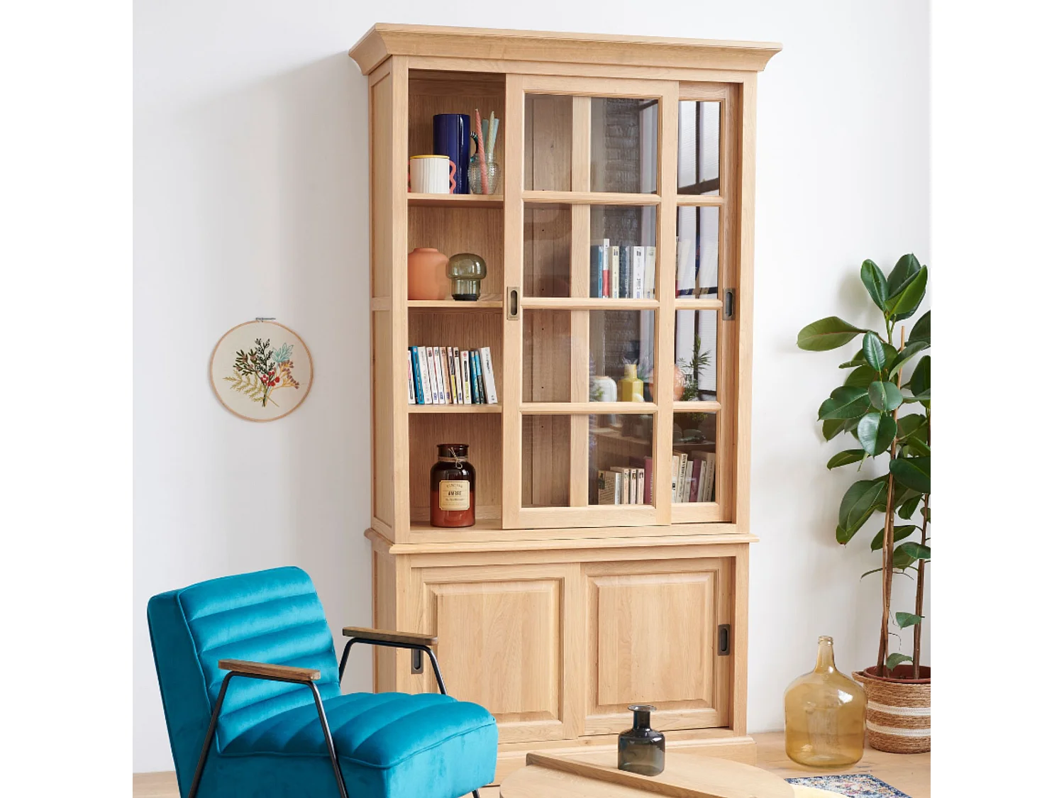 Bibliothèque 4 portes en Chêne - VICTORIA