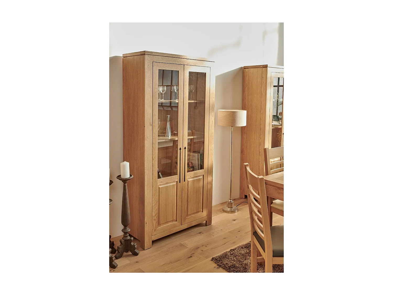 Vitrine moderne en chêne clair - BOSTON