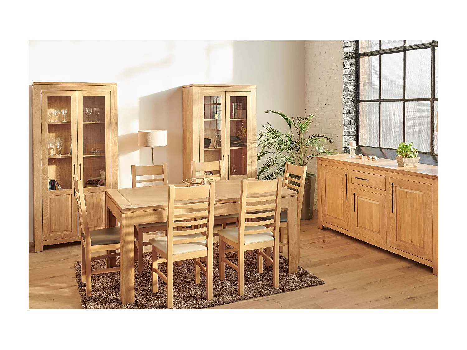 Vitrine moderne en chêne clair - BOSTON