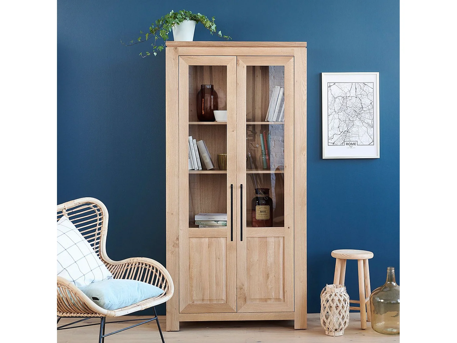 Vitrine moderne en chêne clair - BOSTON