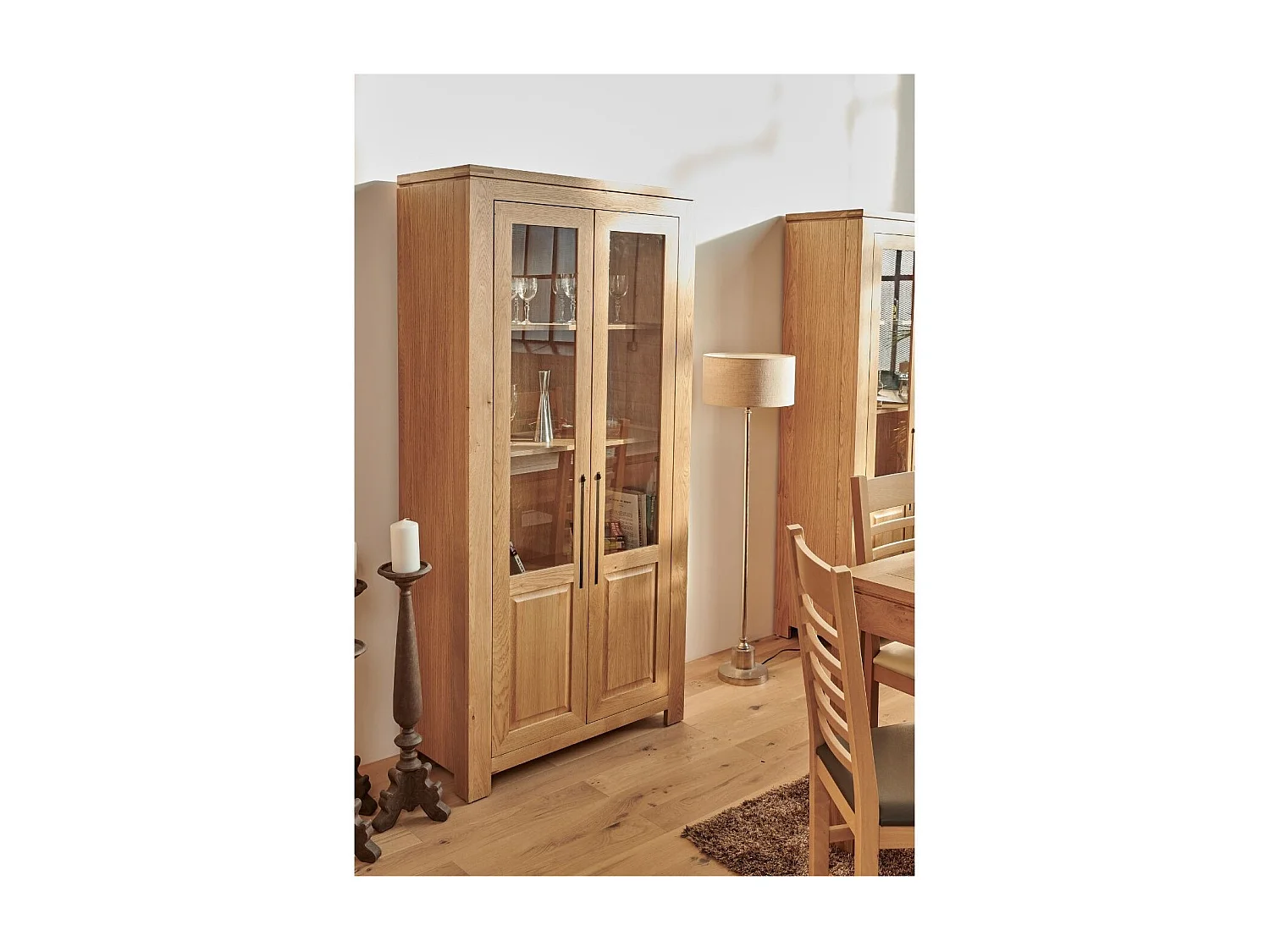 Vitrine moderne en chêne clair - BOSTON