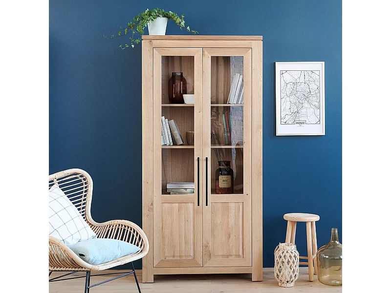 Vitrine moderne en chêne clair - BOSTON