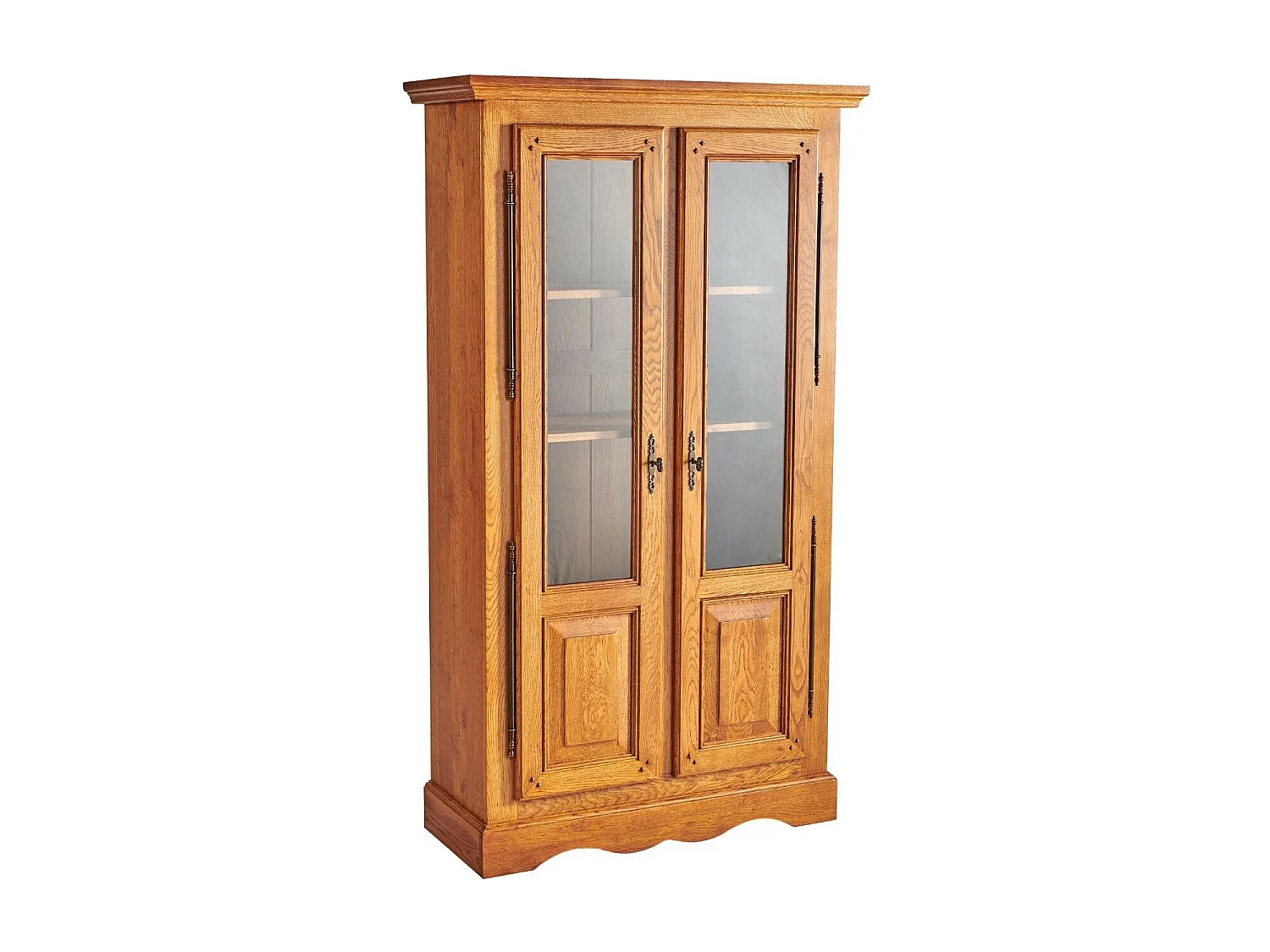 Vitrine 2 portes en chêne massif - LA BRESSE