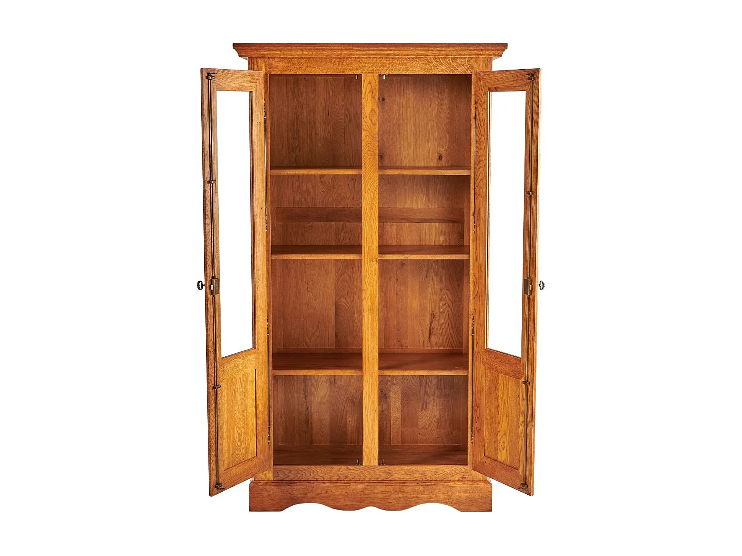 Vitrine 2 portes en chêne massif - LA BRESSE