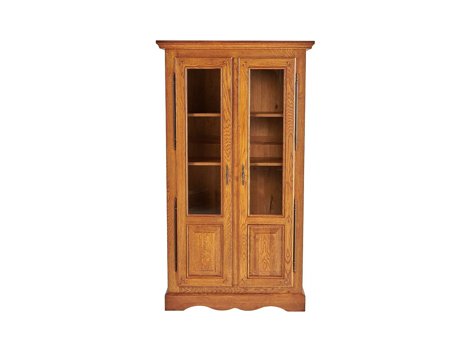 Vitrine 2 portes en chêne massif - LA BRESSE