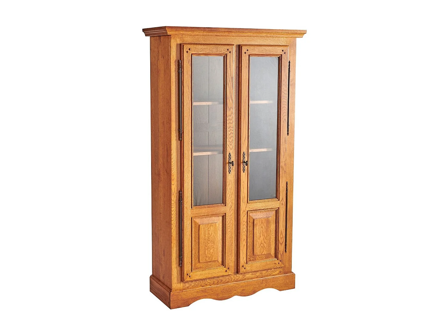 Vitrine 2 portes en chêne massif - LA BRESSE