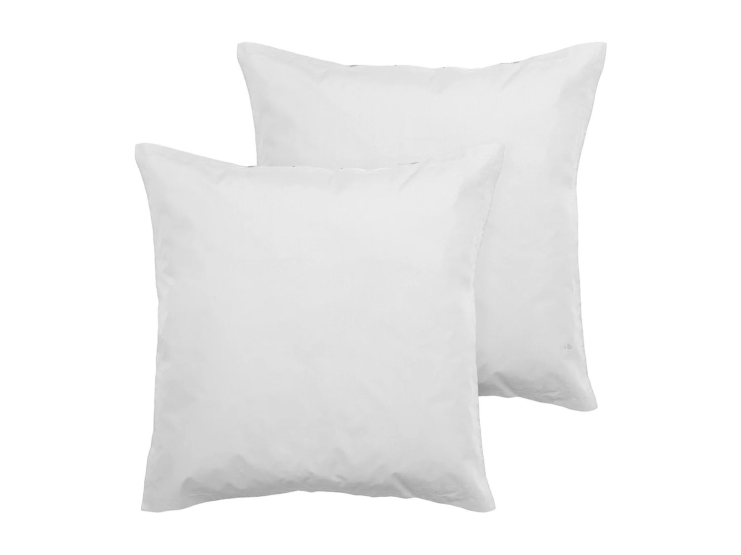 Parure de lit 260x240 cm set 65x65 cm percale MANOIR gris Perle