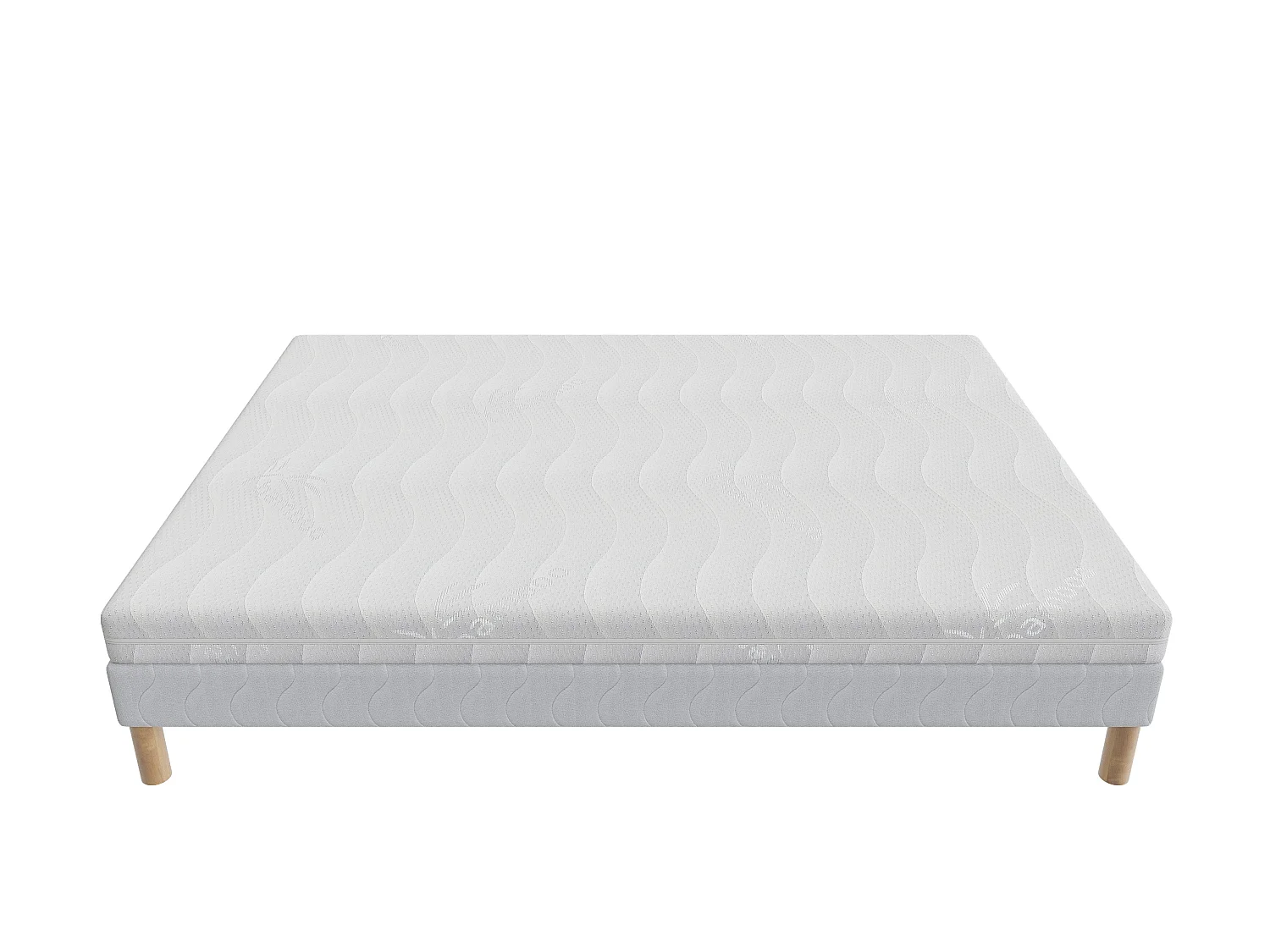 Ensemble IZY 140x190 cm Hauteur 10 cm Mousse Polyuréthane Housse Déhoussable avec Sommier TapissierSoutien équilibré