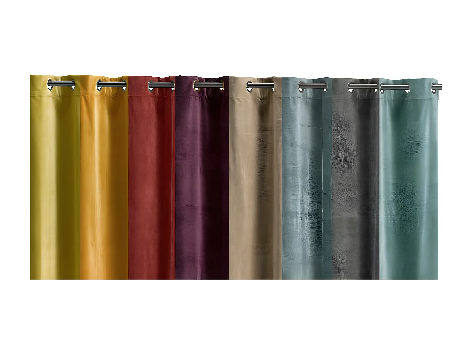 Rideau uni Elise rouille 140 x 280 cm Vivaraise