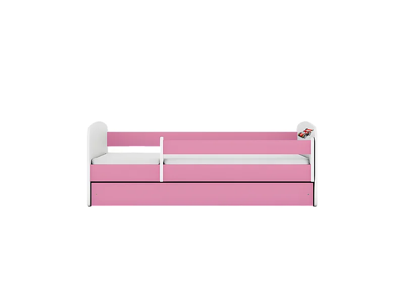 Babydreams cama coche de carreras rosa con cajón y colchón 180/80