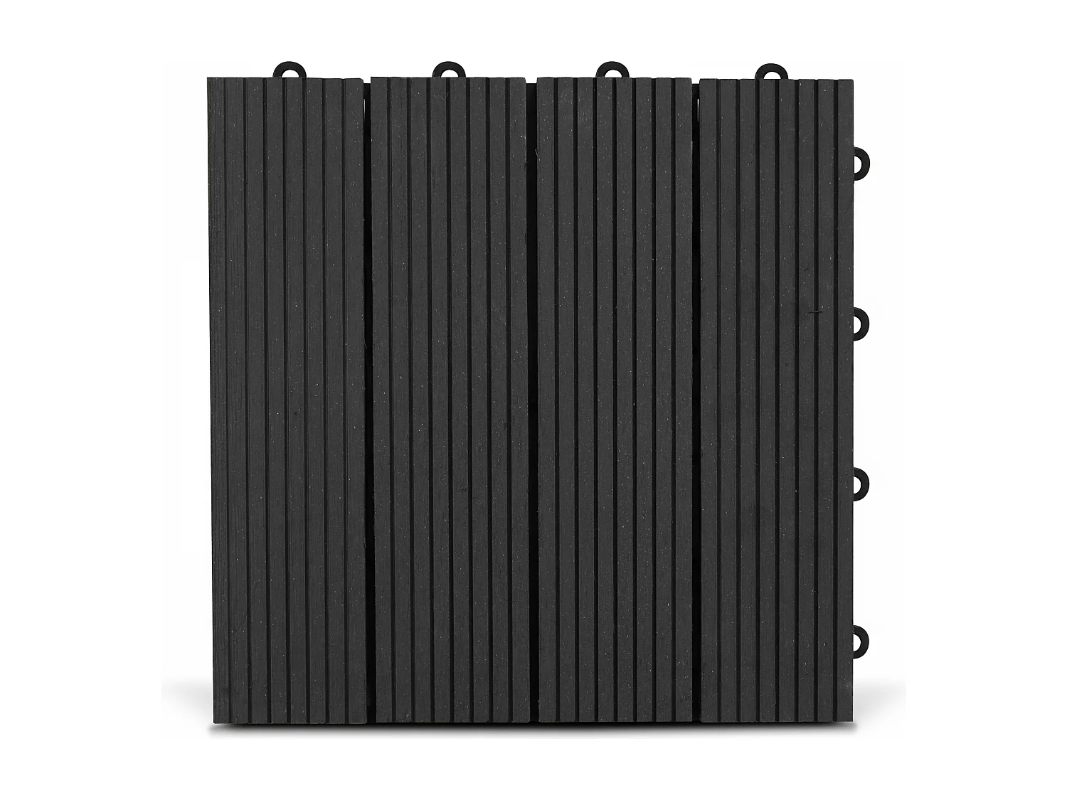 Lot de 32 dalles clipsables en bois composite gris