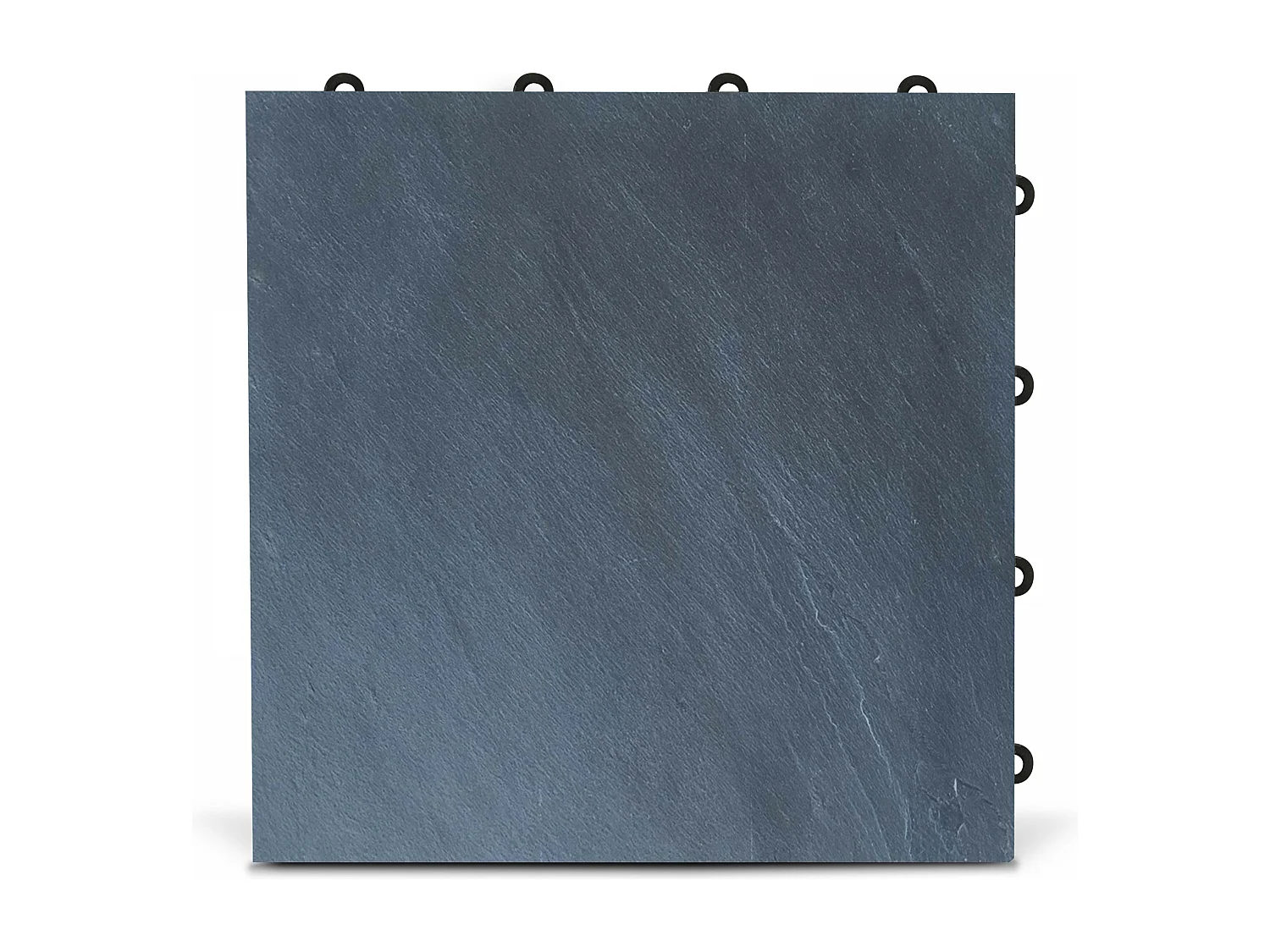 Lot de 32 dalles clipsables en pierre naturelle noir