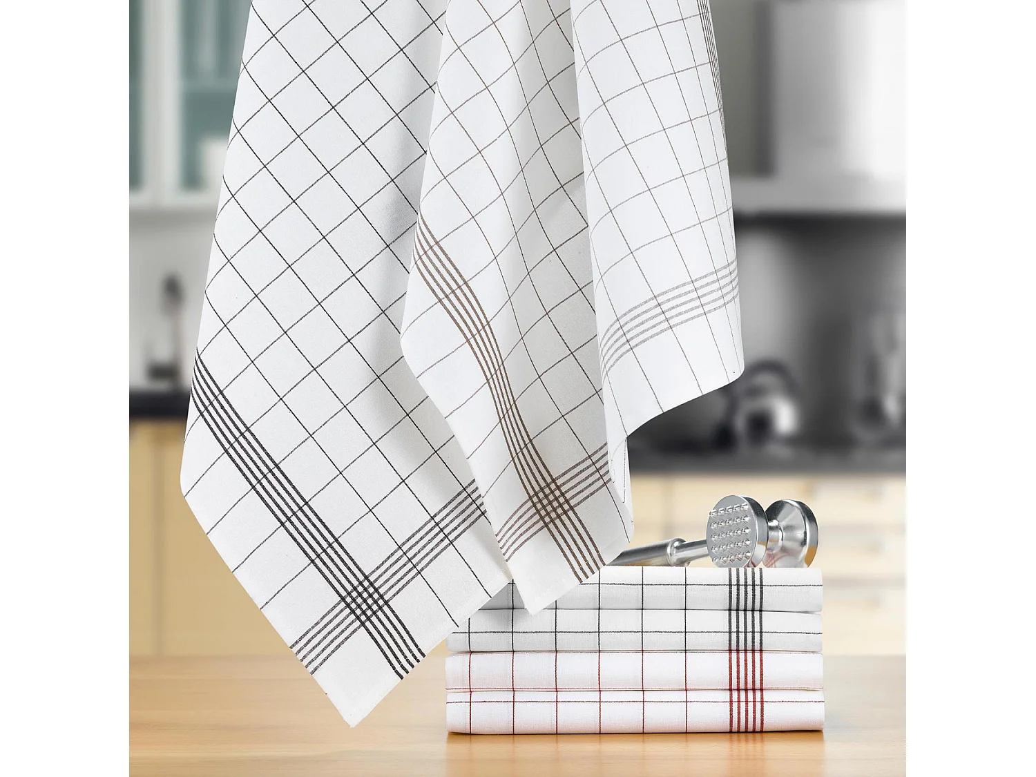 Metis theedoek Carreaux Rood 55 x 75 cm