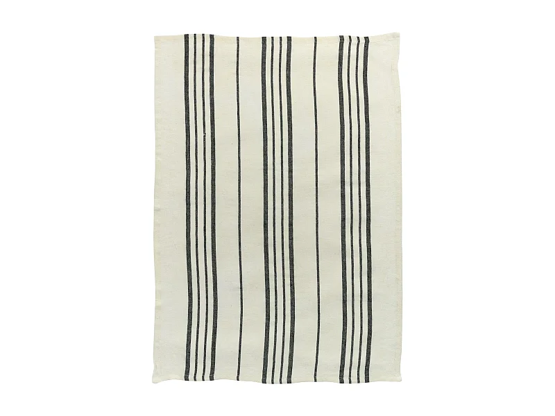 Pano de Prato Karma Cru/Preto 55 x 75 cm