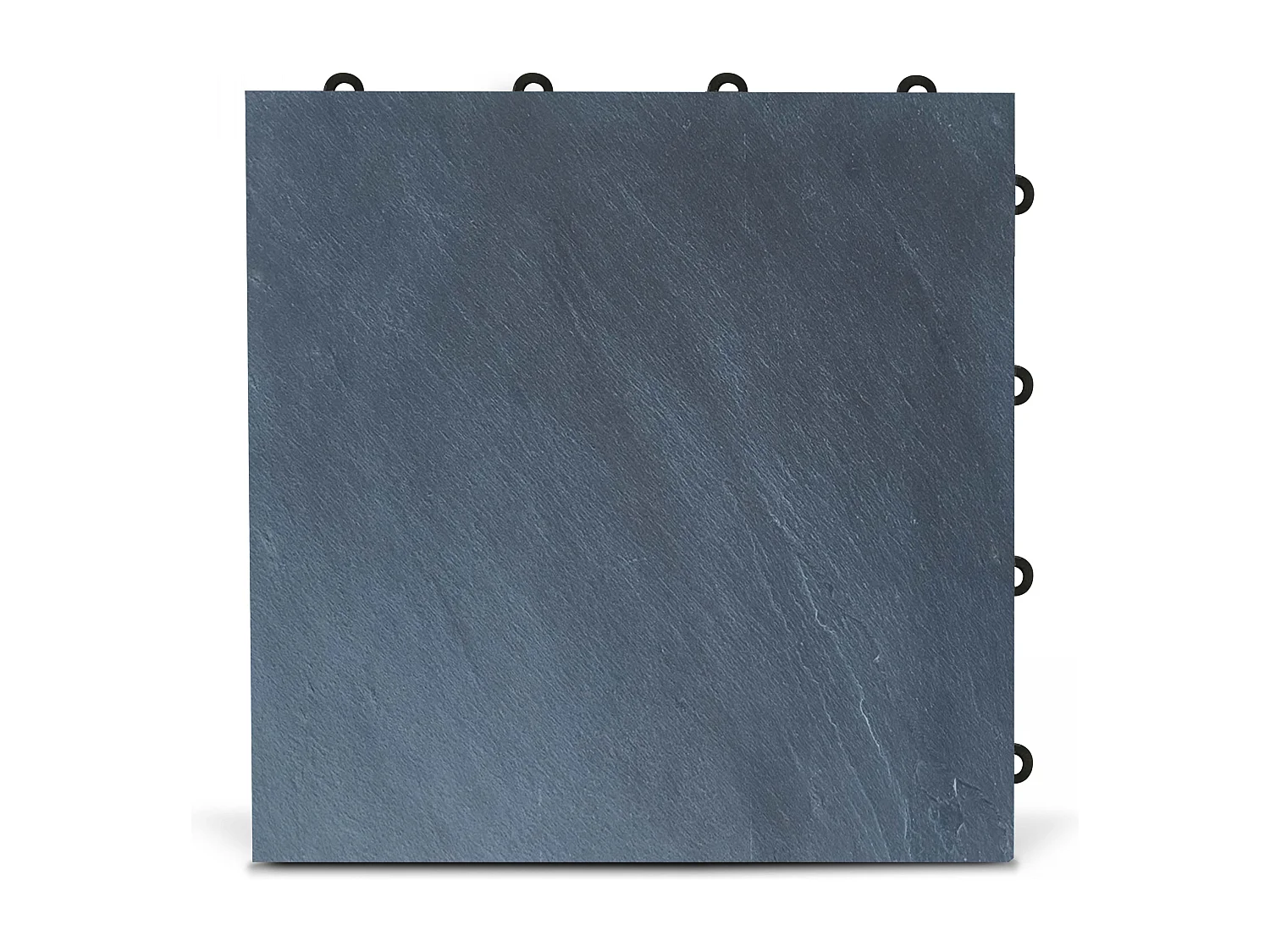 Lot de 24 dalles clipsables en pierre naturelle noir