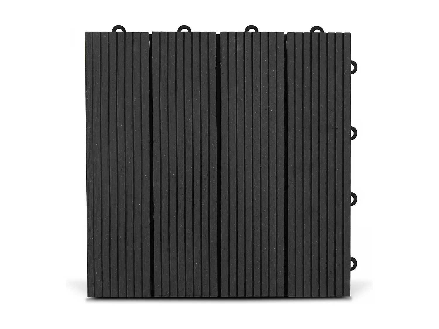 Lot de 40 dalles clipsables en bois composite gris