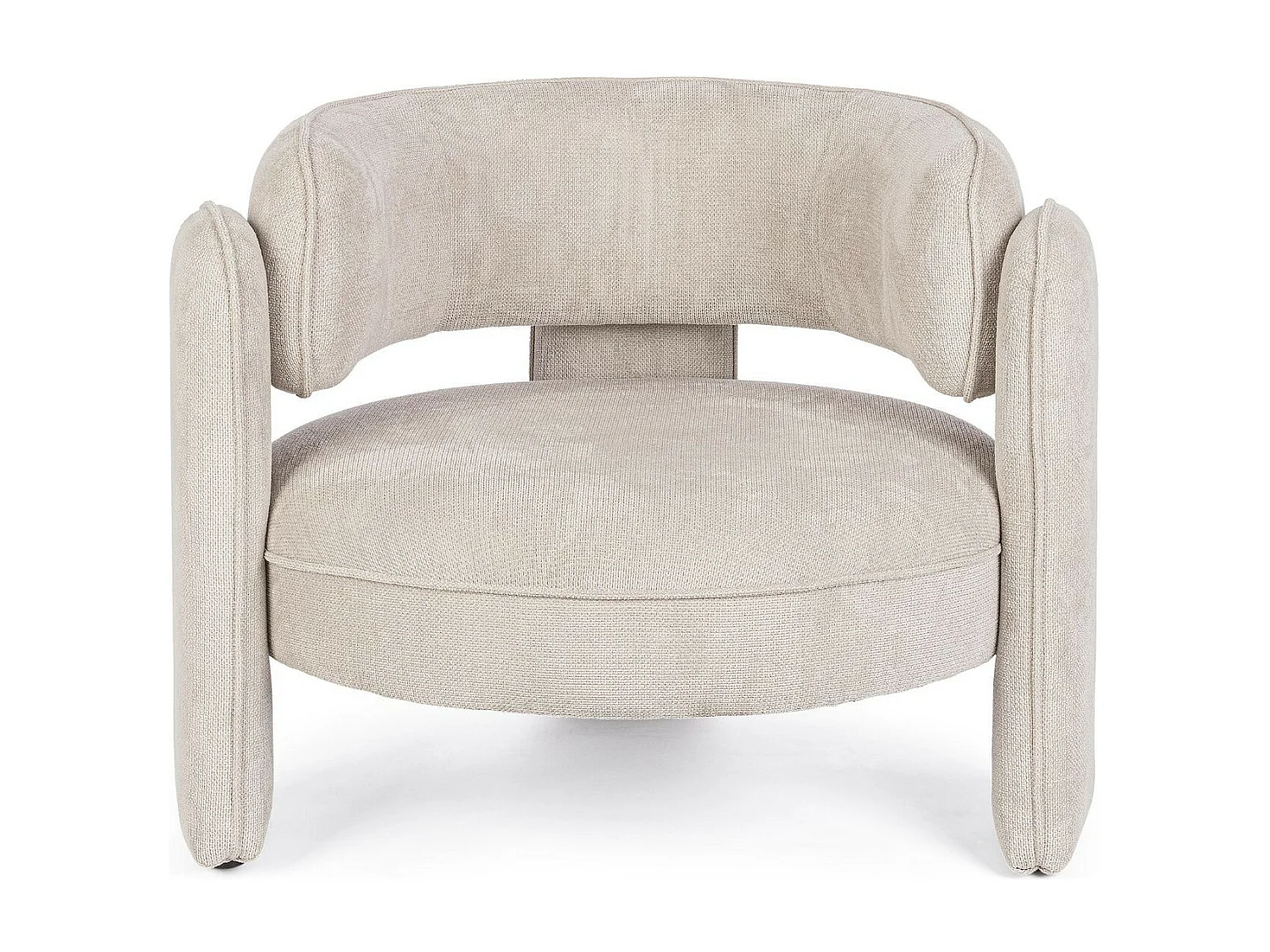 Fauteuil design arrondi en tissu - AUBIN