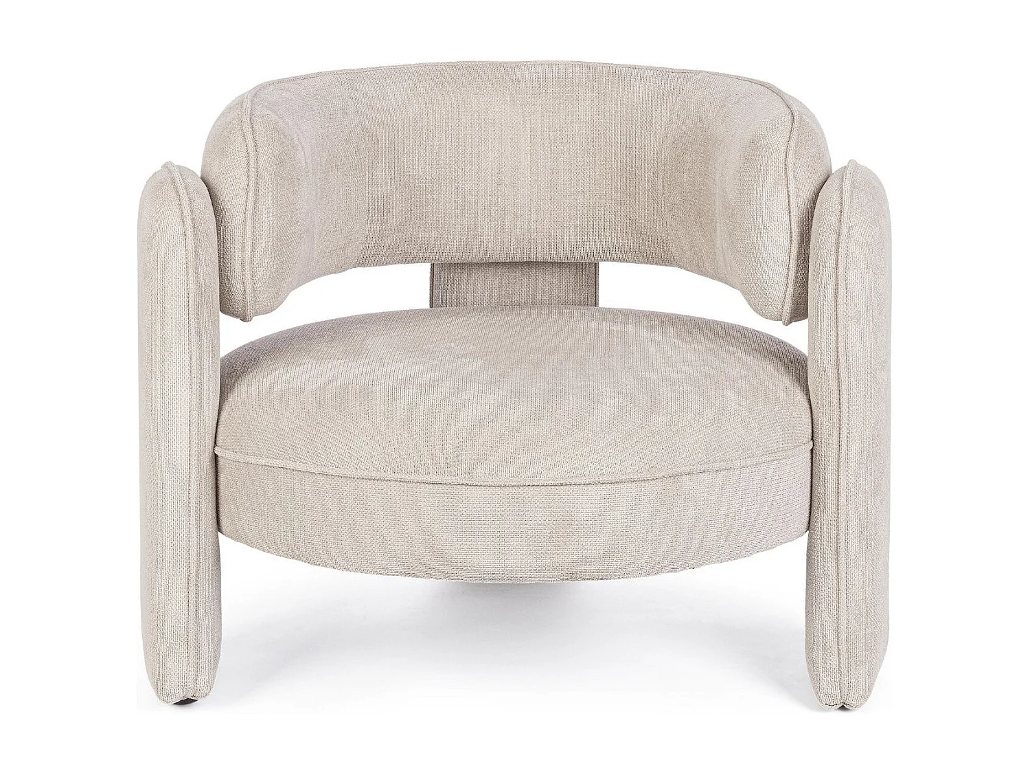 Fauteuil design arrondi en tissu - AUBIN