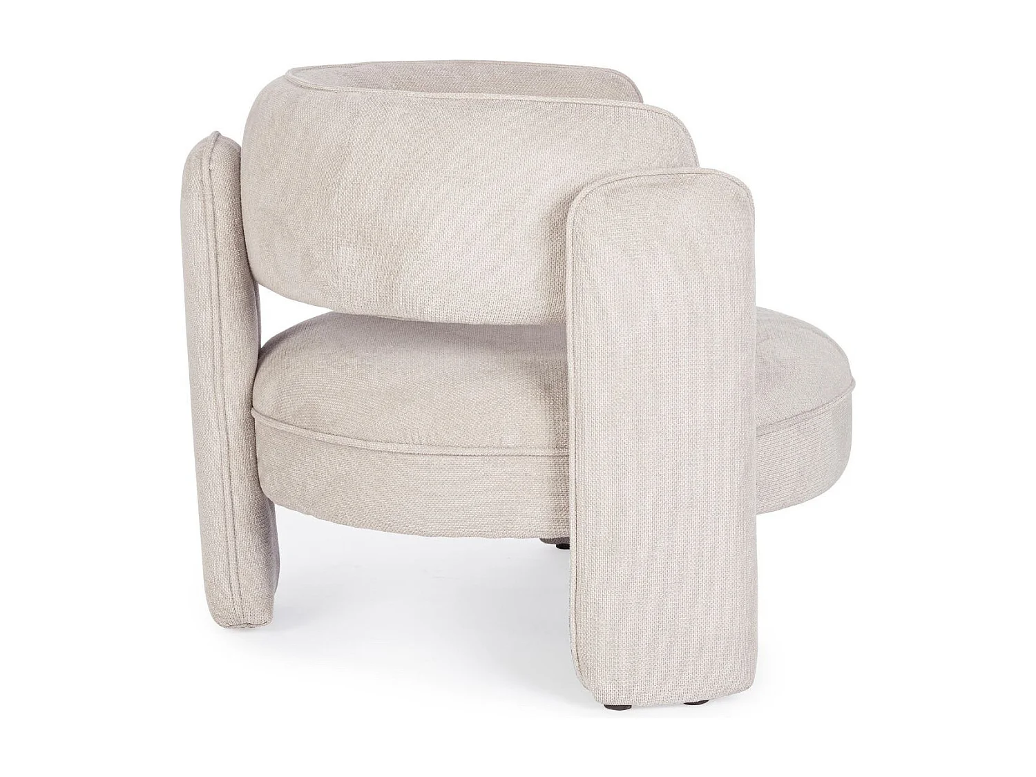 Fauteuil design arrondi en tissu - AUBIN
