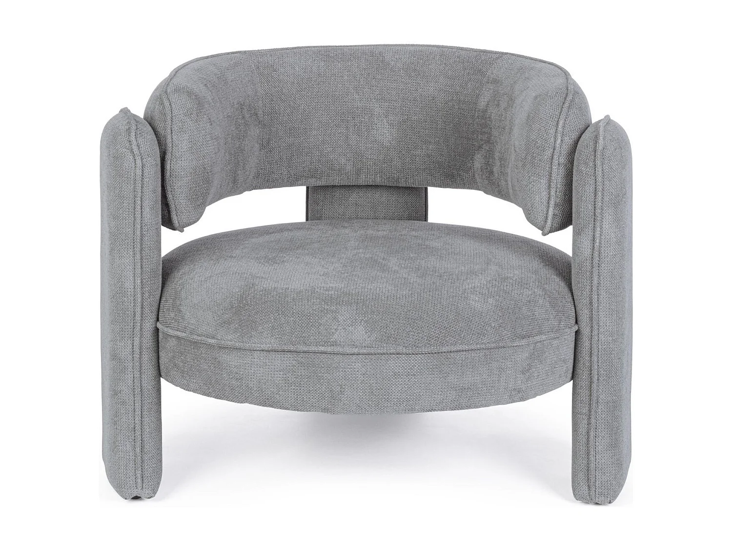 Fauteuil design arrondi en tissu - AUBIN