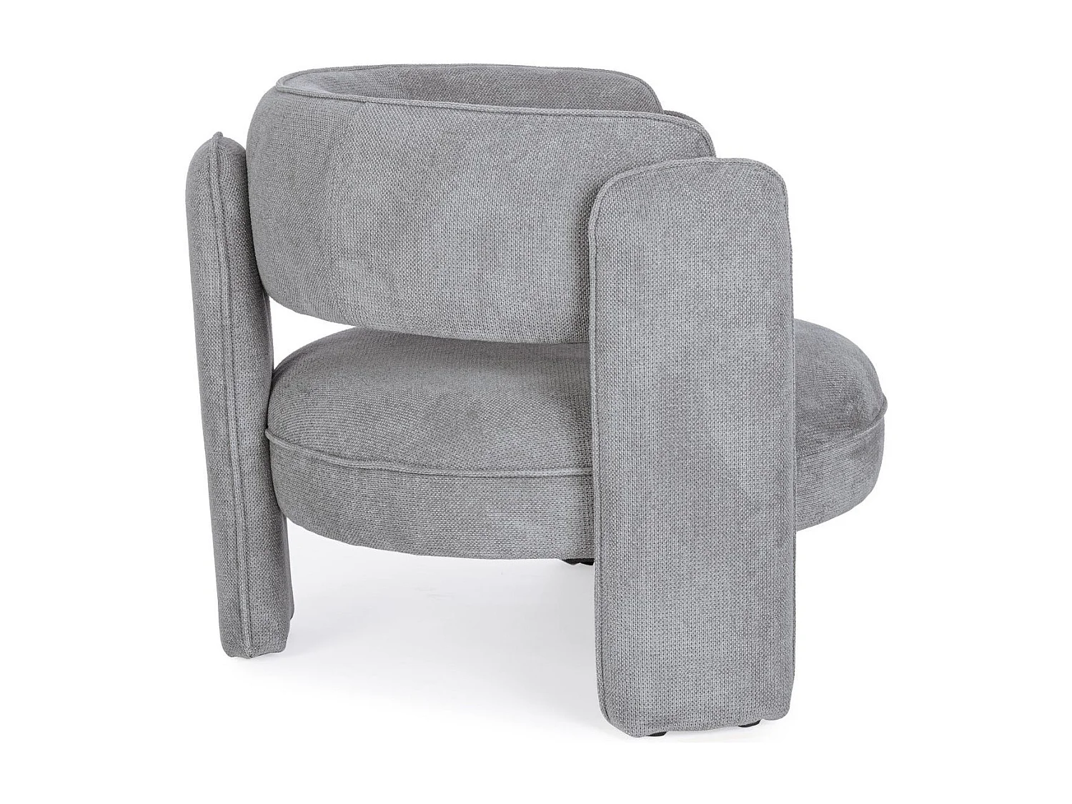 Fauteuil design arrondi en tissu - AUBIN