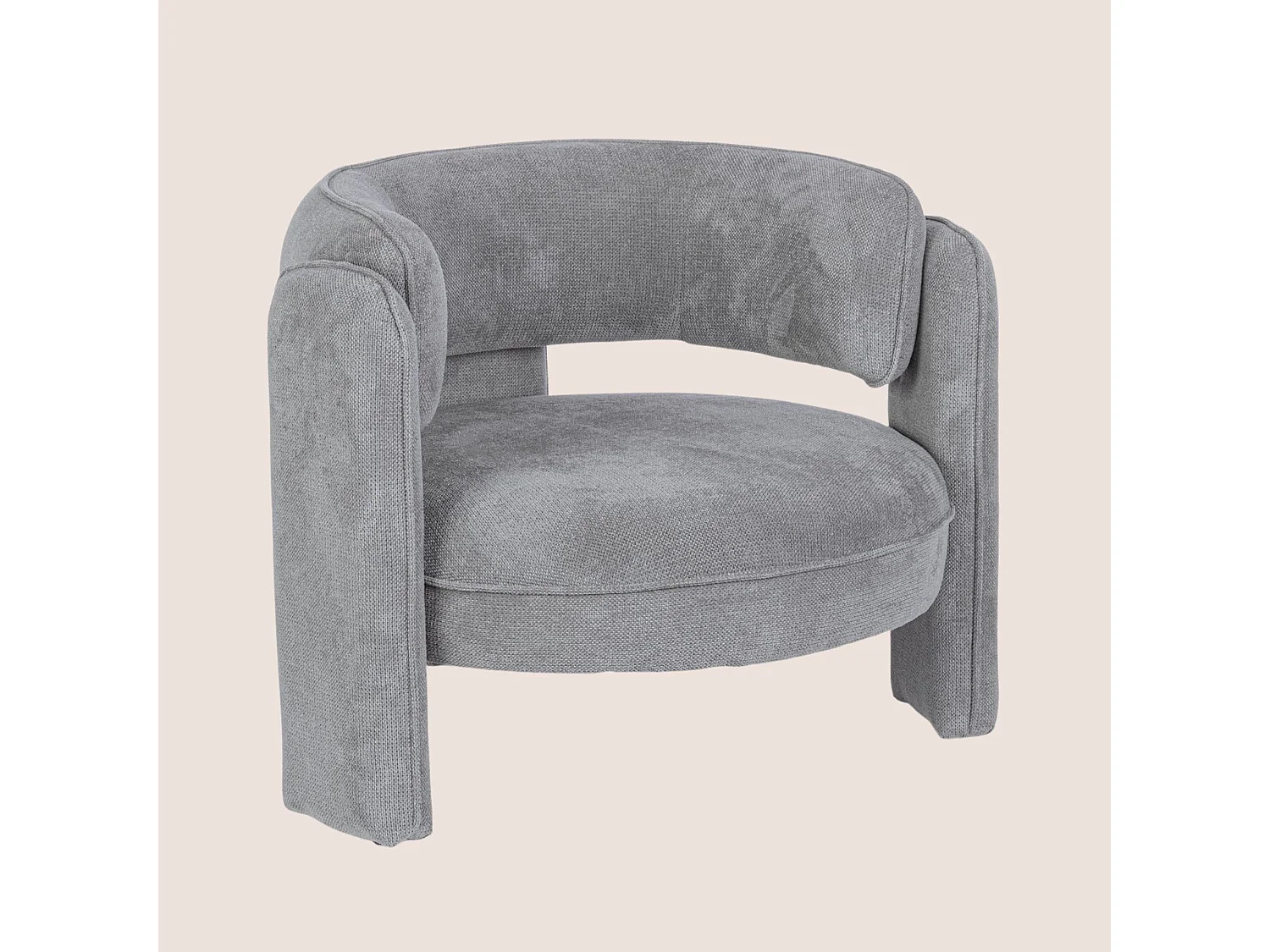 Fauteuil design arrondi en tissu - AUBIN