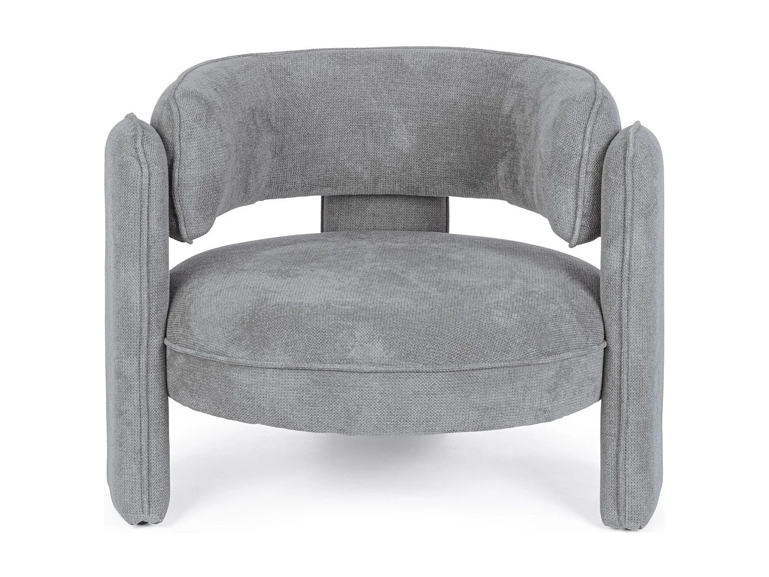 Fauteuil design arrondi en tissu - AUBIN
