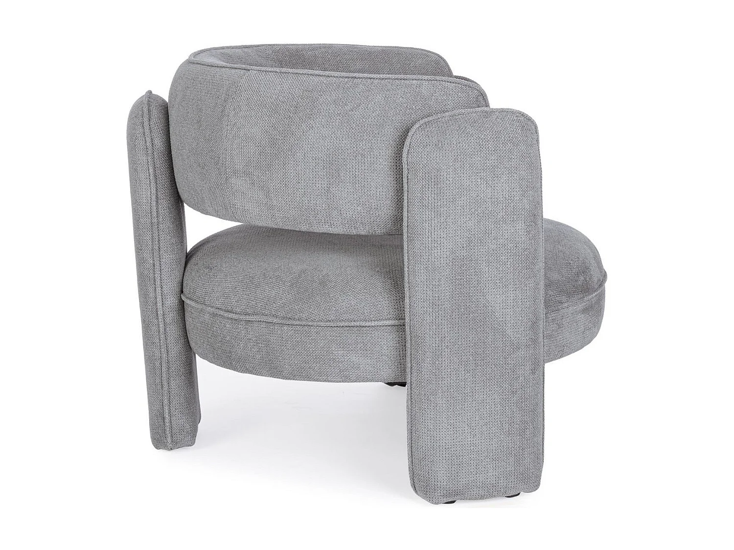 Fauteuil design arrondi en tissu - AUBIN