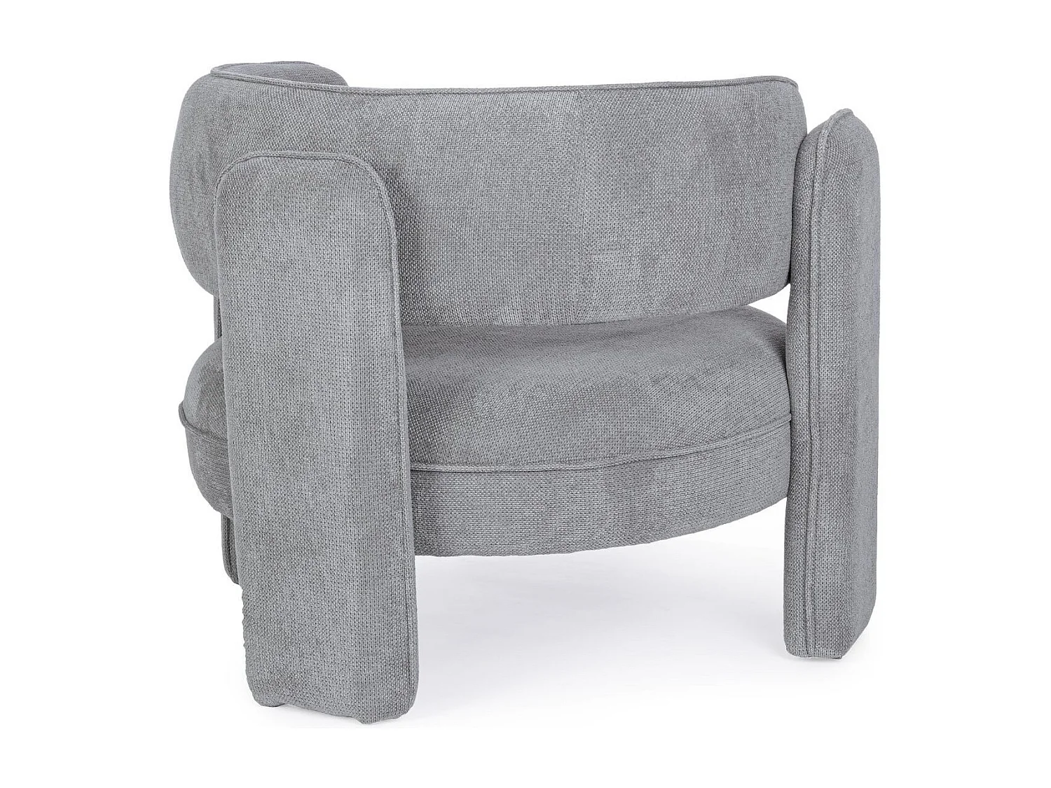Fauteuil design arrondi en tissu - AUBIN