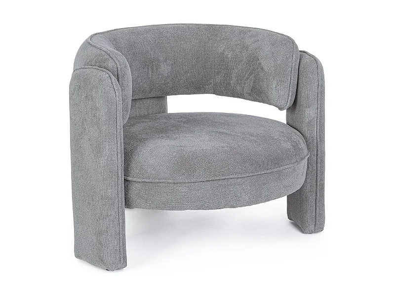 Fauteuil design arrondi en tissu - AUBIN