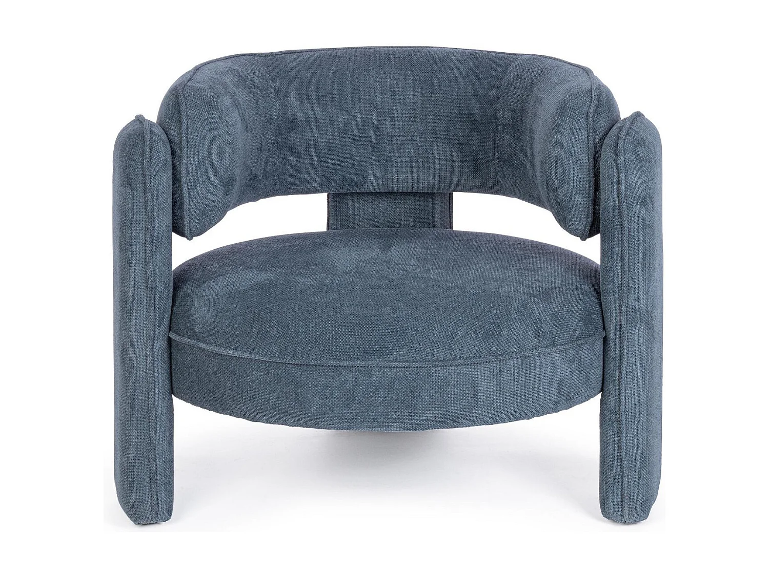 Fauteuil design arrondi en tissu - AUBIN