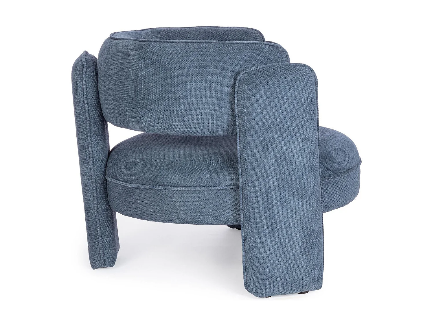 Fauteuil design arrondi en tissu - AUBIN