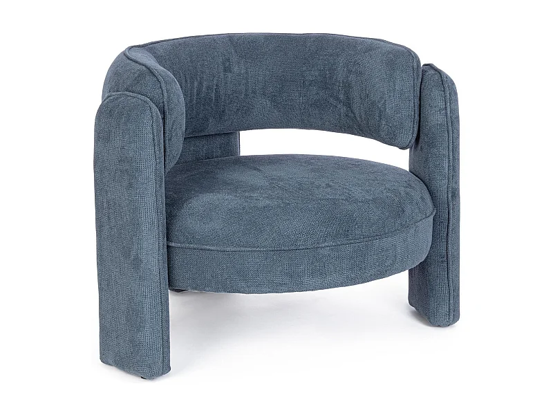 Fauteuil design arrondi en tissu - AUBIN