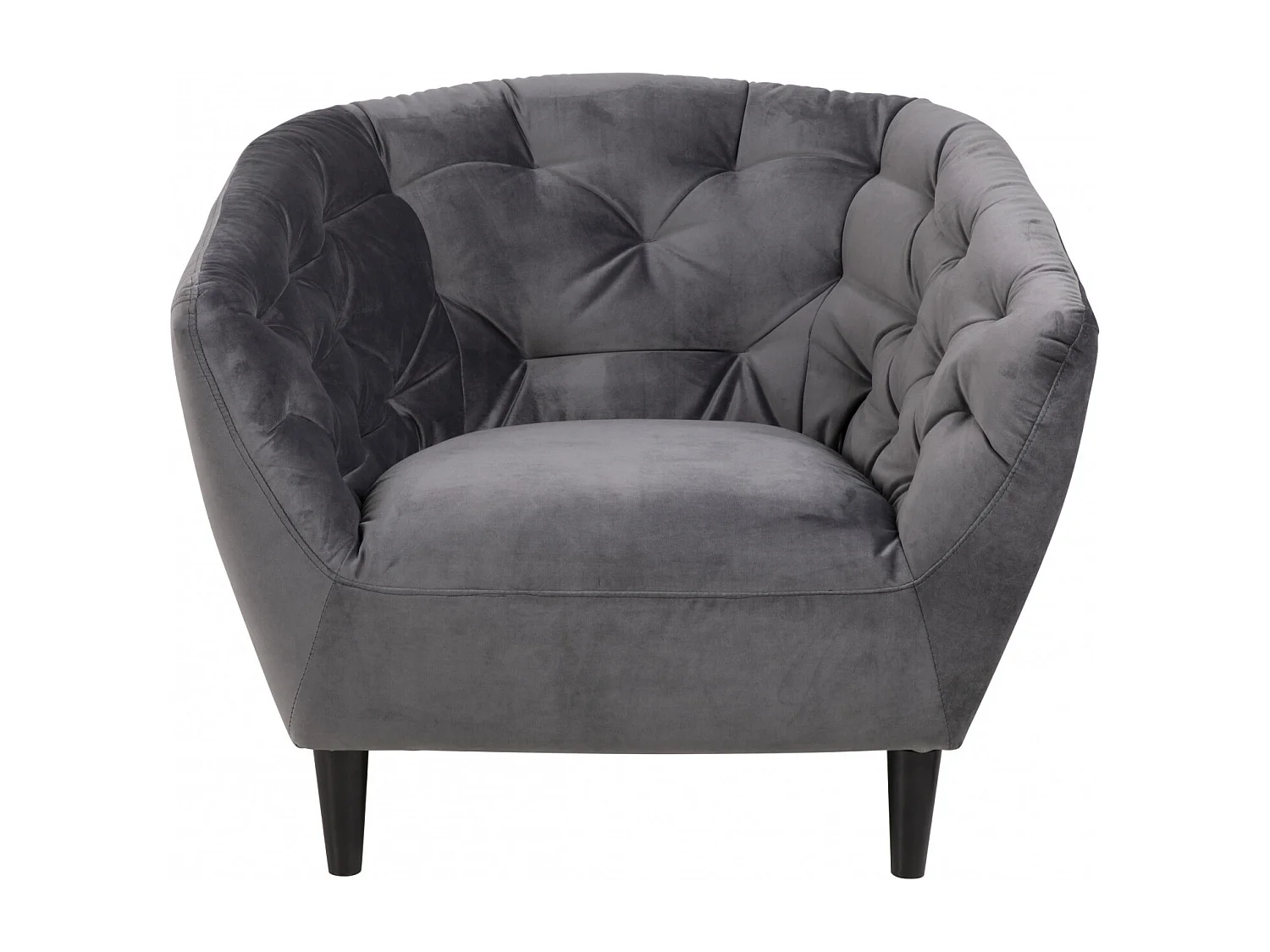 Fauteuil en velours capitonné - RIA