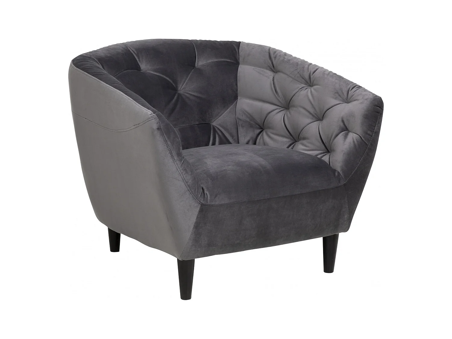 Fauteuil en velours capitonné - RIA