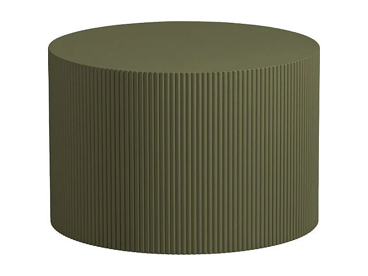 Table basse design ronde 60cm en bois SOSO - Vert kaki