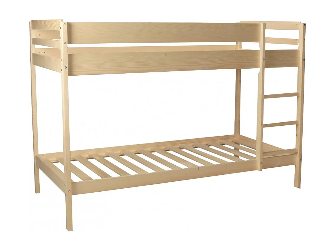 Lit superposé BRICE 90x190 + 2 sommiers / Naturel