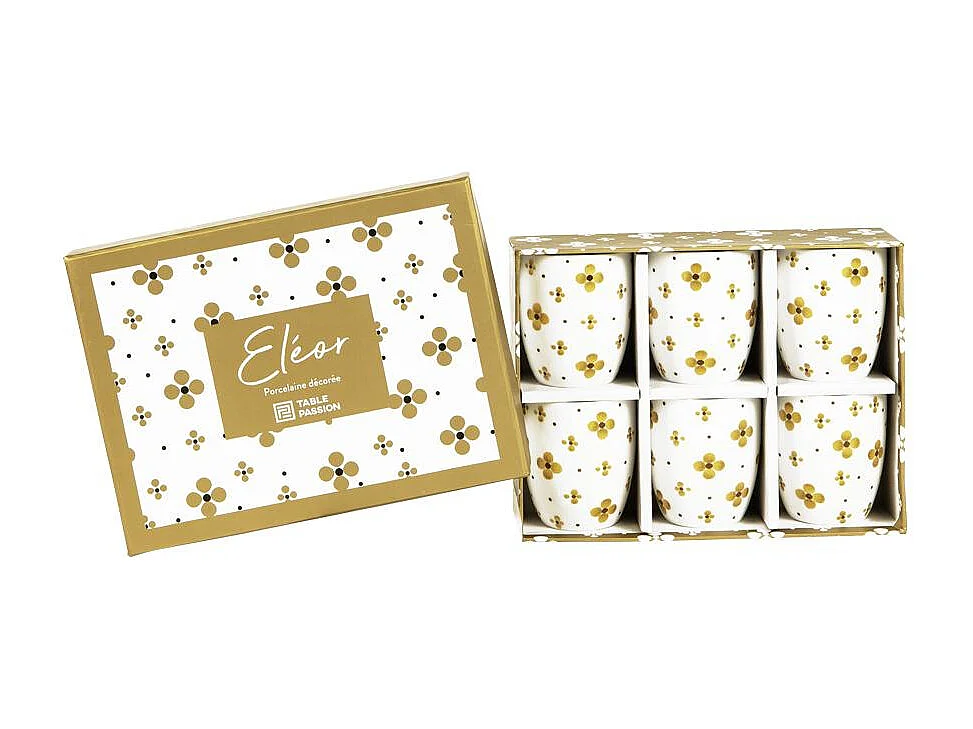 Coffret de 6 gobelets Eleor 6 cm
