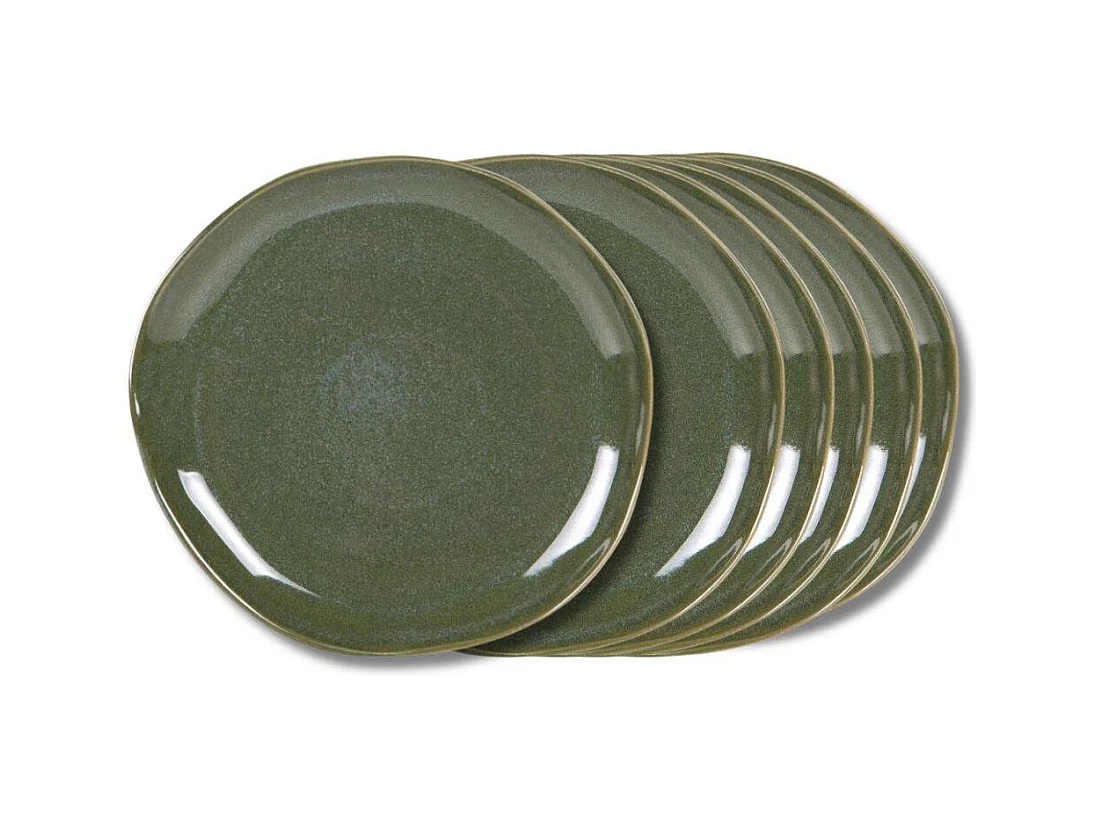 Assiette plate Symphony vert 27 cm (lot de 6)