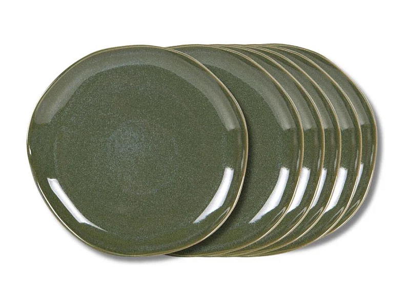 Assiette plate Symphony vert 27 cm (lot de 6)